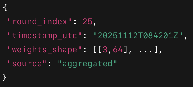 A computer code on a black background
